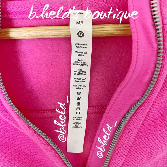 lululemon Scuba Oversized Half-Zip Hoodie in Sonic Pink Size M/L Brand New NWT - Picture 6 of 15